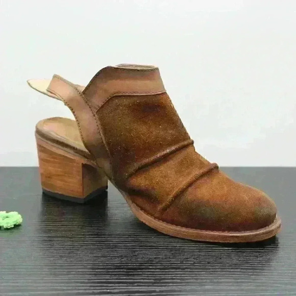 Freebird Leo by Steve Madden Women's Distressed Brown Suede Clog Bootie Size 10 - Picture 3 of 11